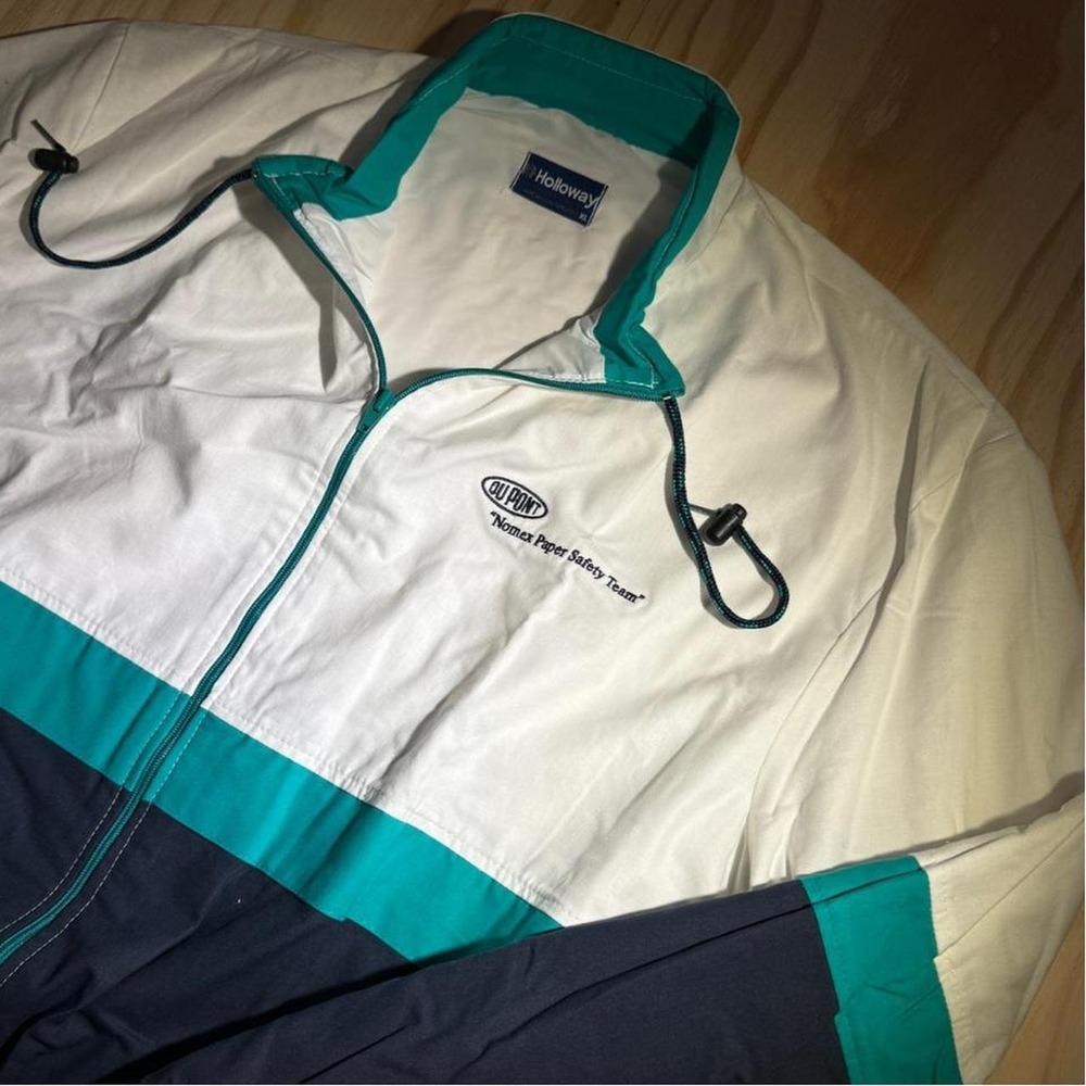 Holloway Mens XL Vintage DuPont Nomex Paper Safety Team Windbreaker Jacket NWT